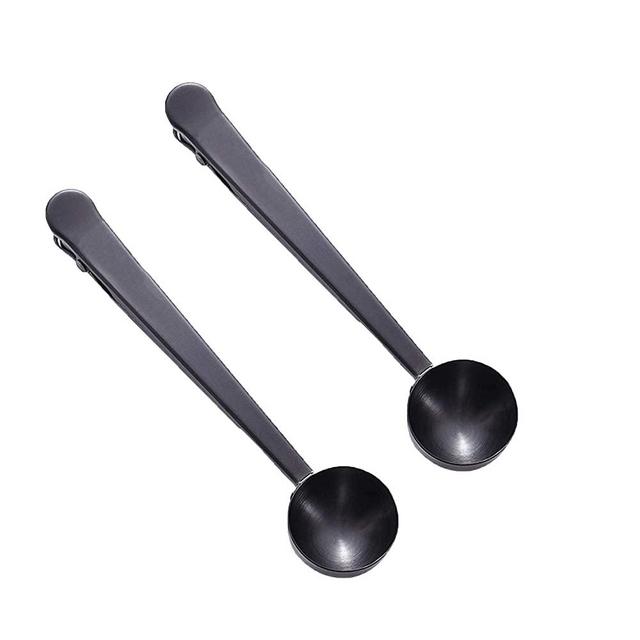 Coffee Scoop Clip Stainless Steel Tablespoon Coffee Spoon With long handle Multifunction Sealing Bag Clip For Tea, Coffee, Protein Powder, Instant Drinks, Kitchen Tools