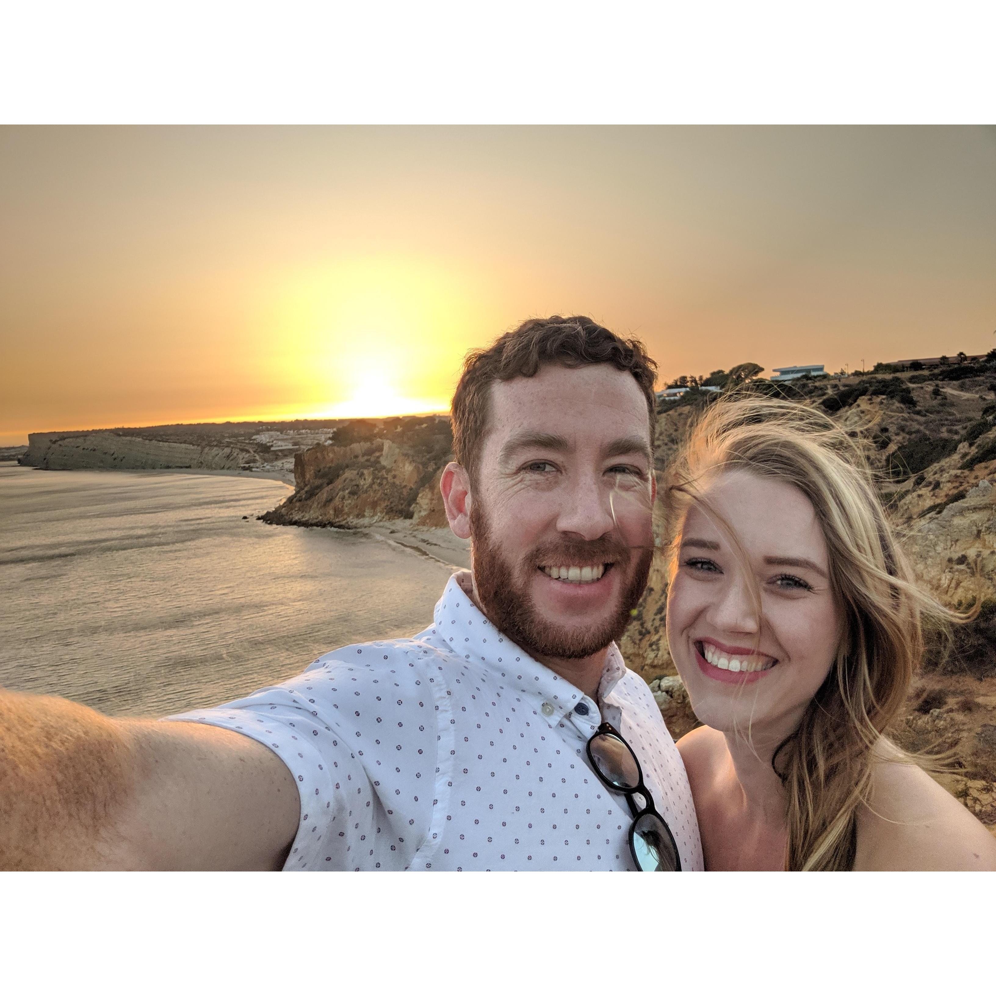 Sunset in Lagos, Portugal.