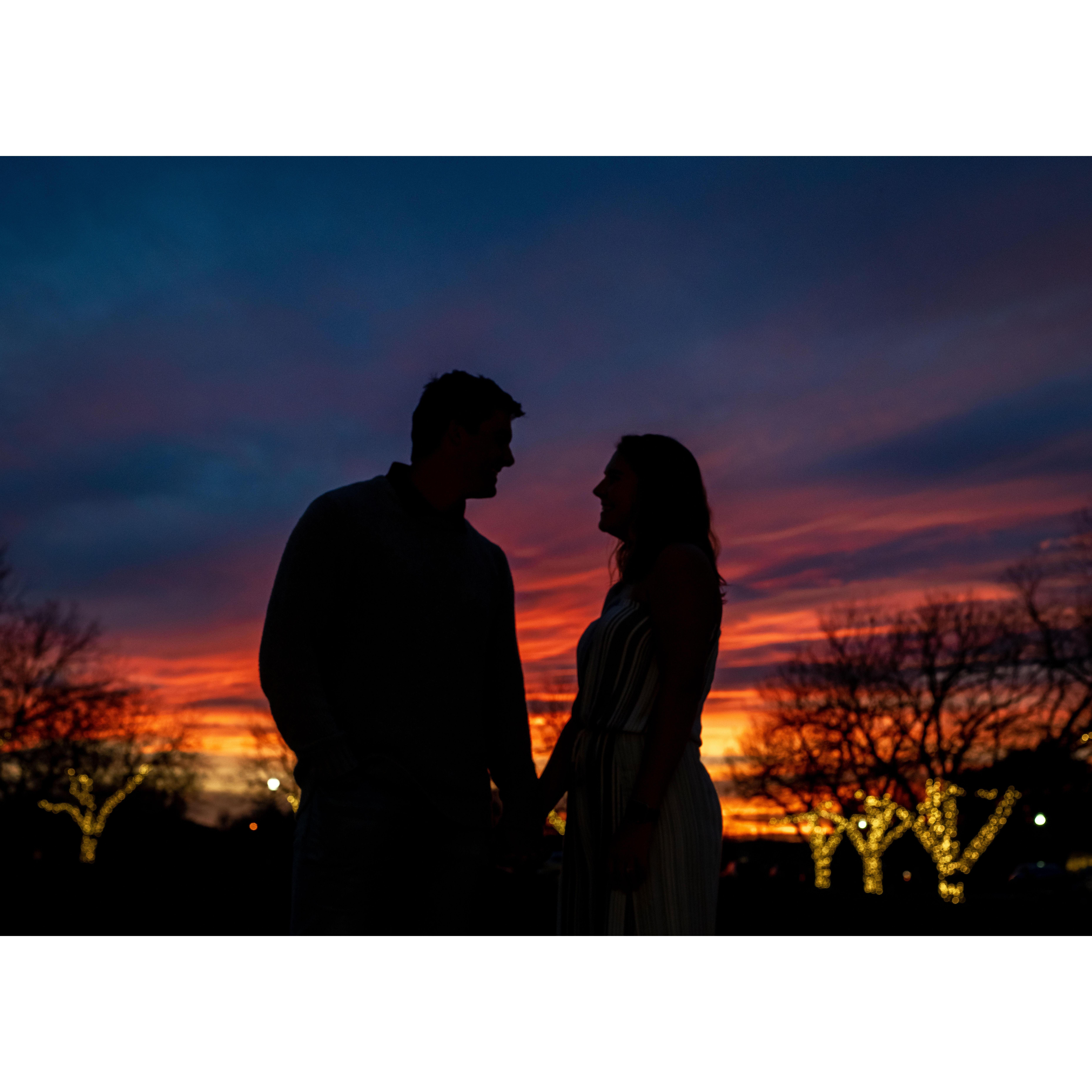 The most beautiful sunset when he proposed