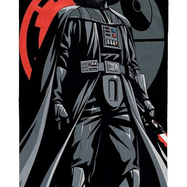 Jay Franco Star Wars Darth Vader Bath Pool Beach Towel - Kids Super Soft & Absorbent 100% Cotton Towel, Measures 28 x 58