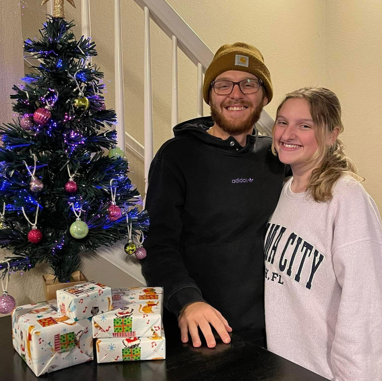 Kaleb and Madelyn's first Christmas tree in 2023!