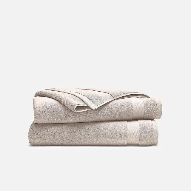 Brooklinen Super-Plush 100% Turkish Cotton Bath Sheets - Set of 2-770 GSM, Highly Absorbent, Machine Washable, Oversized Bath Towels for Home & Bathroom (40" x 65", Stone Beige)