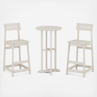 Modern Studio 3-Piece Plaza Bistro Bar Chair Set