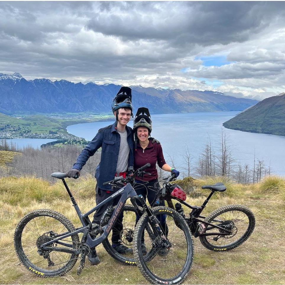 What do you do when your bikes get lost on a bike trip to New Zealand?? You rent downhill bikes, of course! On the airline's dime :)