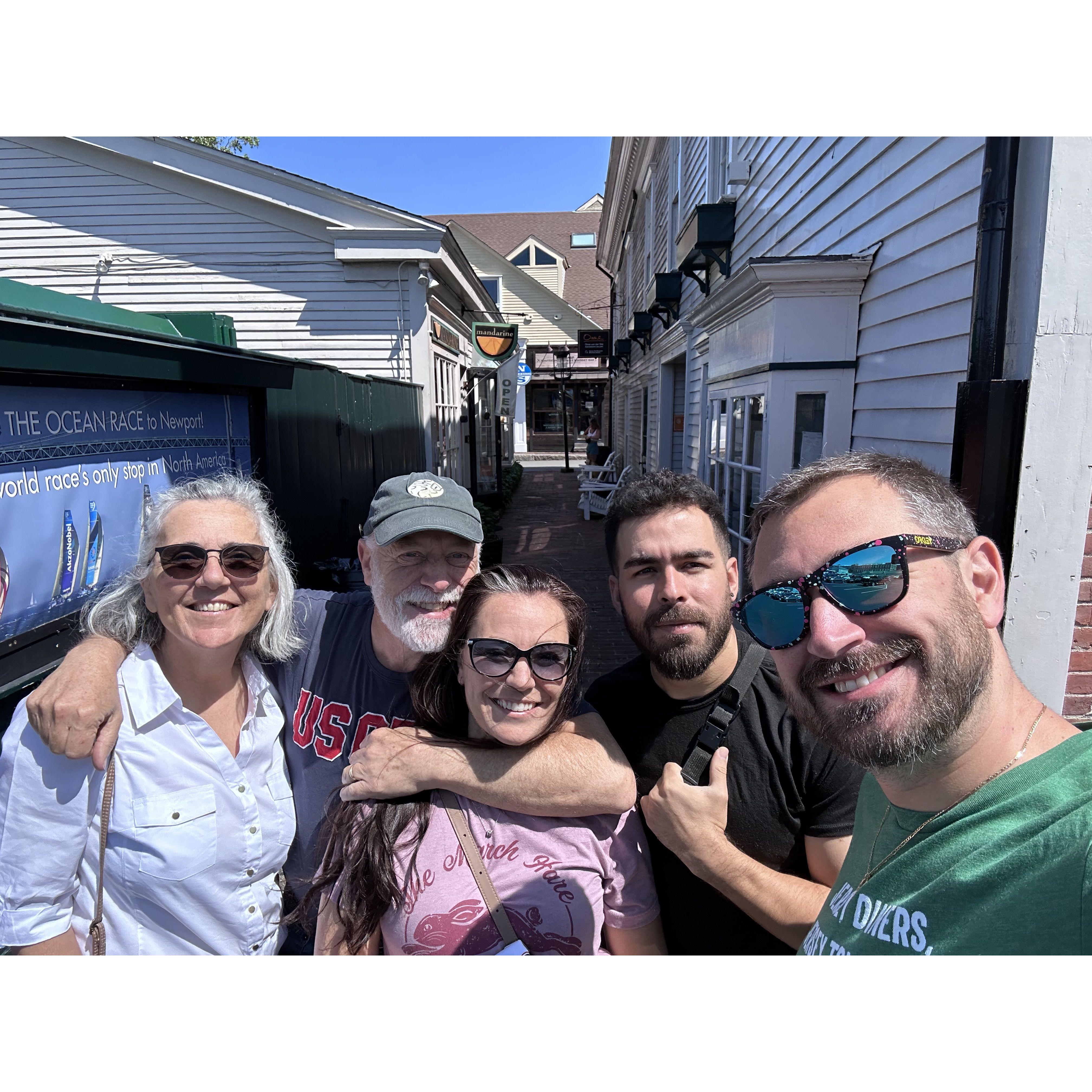 Up in Rhode Island with the family for Hunter's wedding