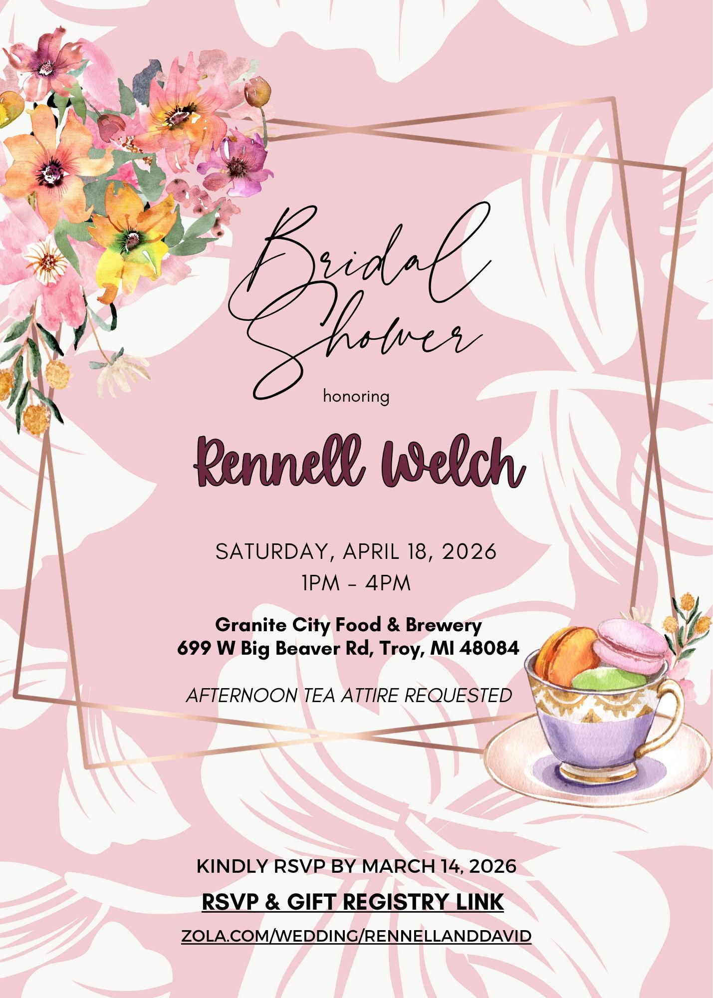 The Wedding Website of Rennell Welch and David Dennis