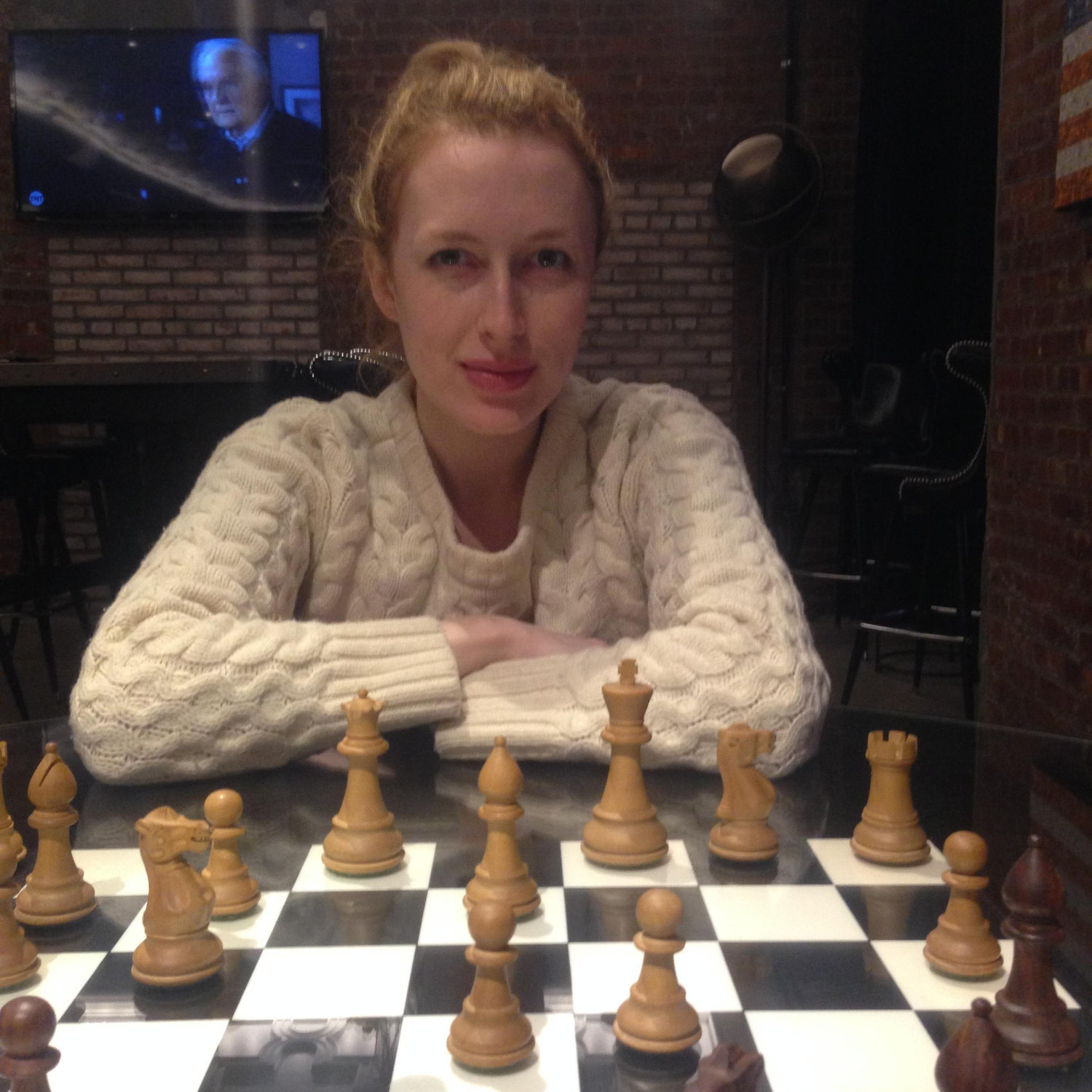 When Shane taught me how to play chess at our hotel in New York and I beat him in the first real game