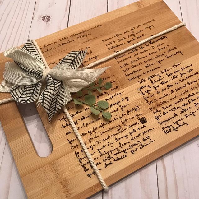 Engraved Recipe Cutting Board from Ashley's Family