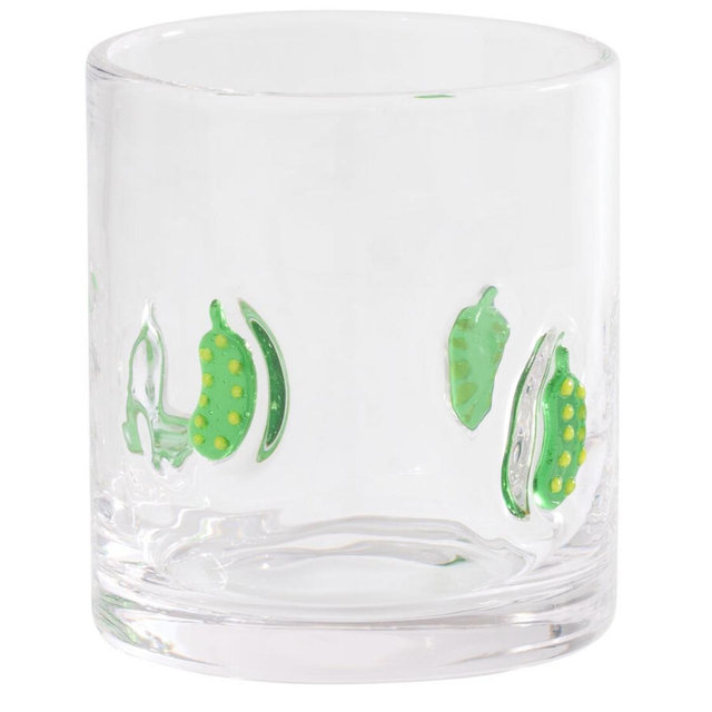 Pickle Charm Inlay Double Old Fashioned Glass - World Market
