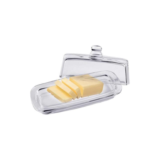 Bezrat Glass Butter Dish with Lid and Handles