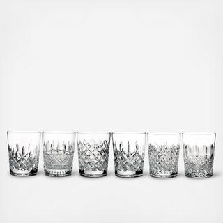 Lismore Connoisseur Heritage Assorted Double Old Fashioned Glass, Set of 6