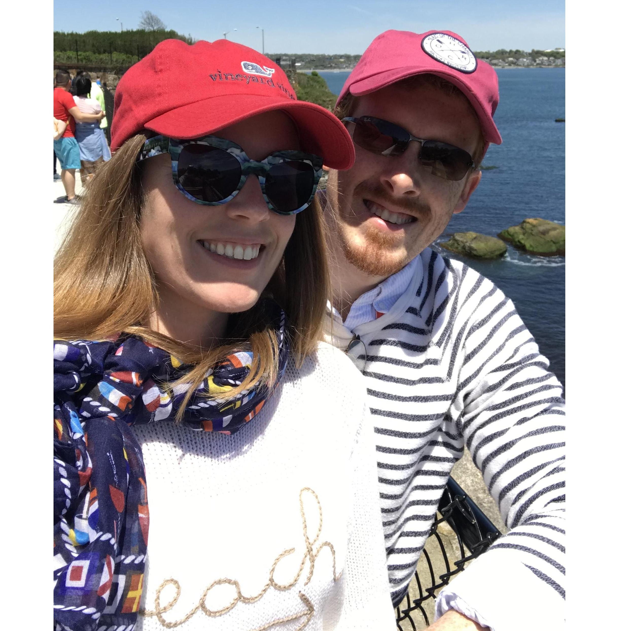We were matchy matchy in May of 2019 at one of our fav day trip locations -Newport- for the Oyster Fest.