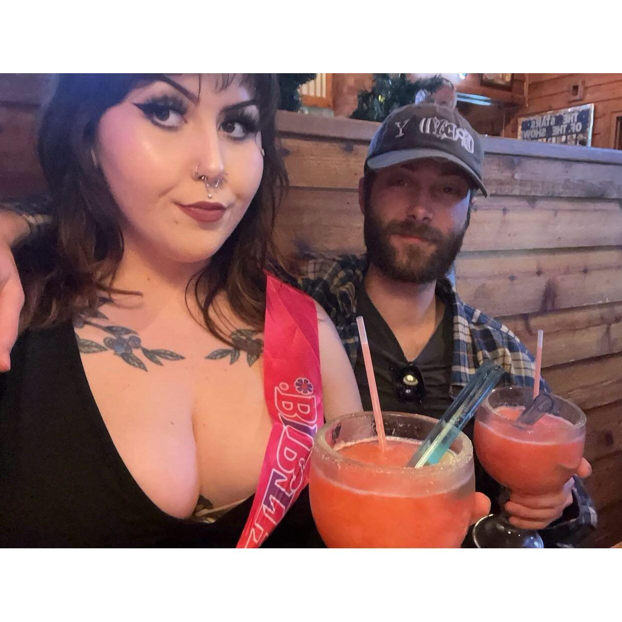 Jourdyns' 22nd birthday. Texas Roadhouse and margaritas :)
