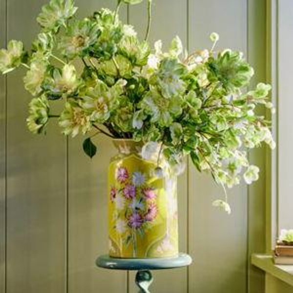 Floral Painting Ginger Jar Ceramic Vase