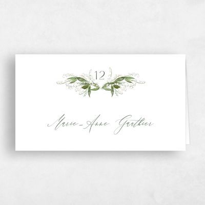 White Wedding Place Card - Zucchero