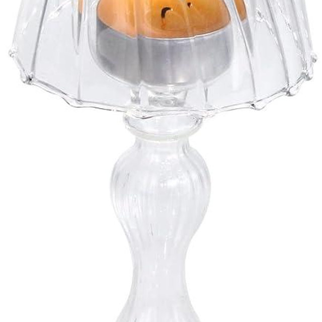 Gurfuy Clear Glass Votive Candle Holder - Glass Tealight Candleholder Hurricane Decorative Lamp Shaped for Table Wedding Dinning Centerpieces Party Supplies Festival Home Decor