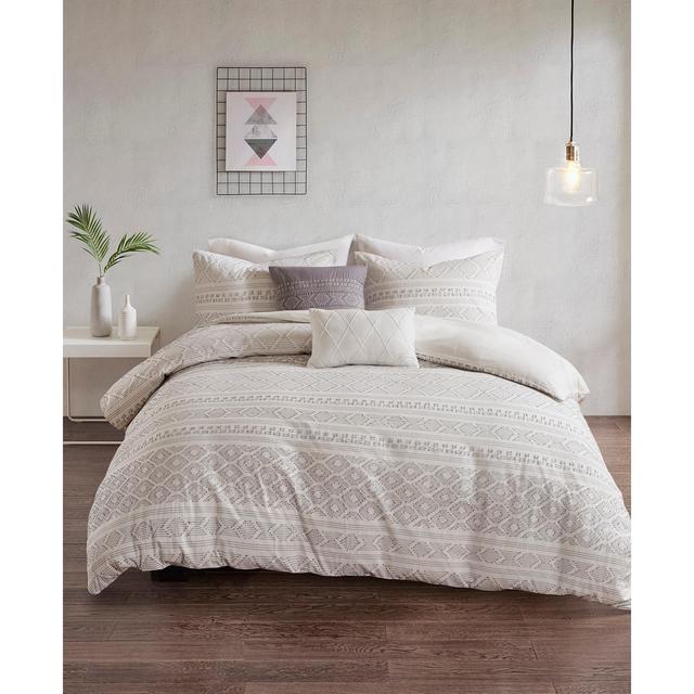 Urban Habitat Lizbeth King/California King 5 Piece Cotton Clip Jacquard Duvet Cover Set
