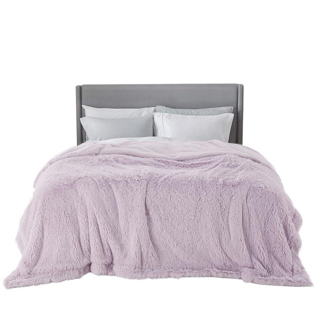 Bedsure GentleSoft Fluffy Lavender Purple King Size Blanket for Bed, Thick Soft Sherpa Faux Fur Fleece Bedding Fuzzy Plush Winter Warm Large King Blanket, Cozy Purple Gifts for Men Women, 108x90