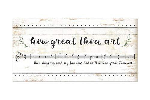 How Great Thou Art Rustic Wood Wall Sign 9x18