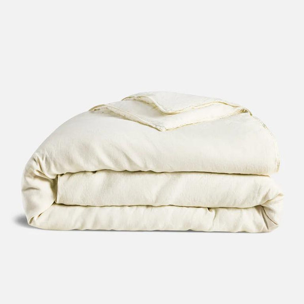Washed European Linen Duvet Cover - Cream