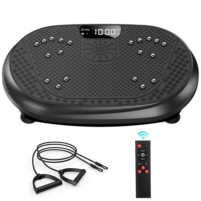 Vibration Plate Exercise Machine, Vibrating Fitness Platform for Lymphatic Drainage, 450 lbs Capacity Full Body Shaker Workout Equipment, Bluetooth Shaping Vibrate Plate, Board Sport for Home Exercise