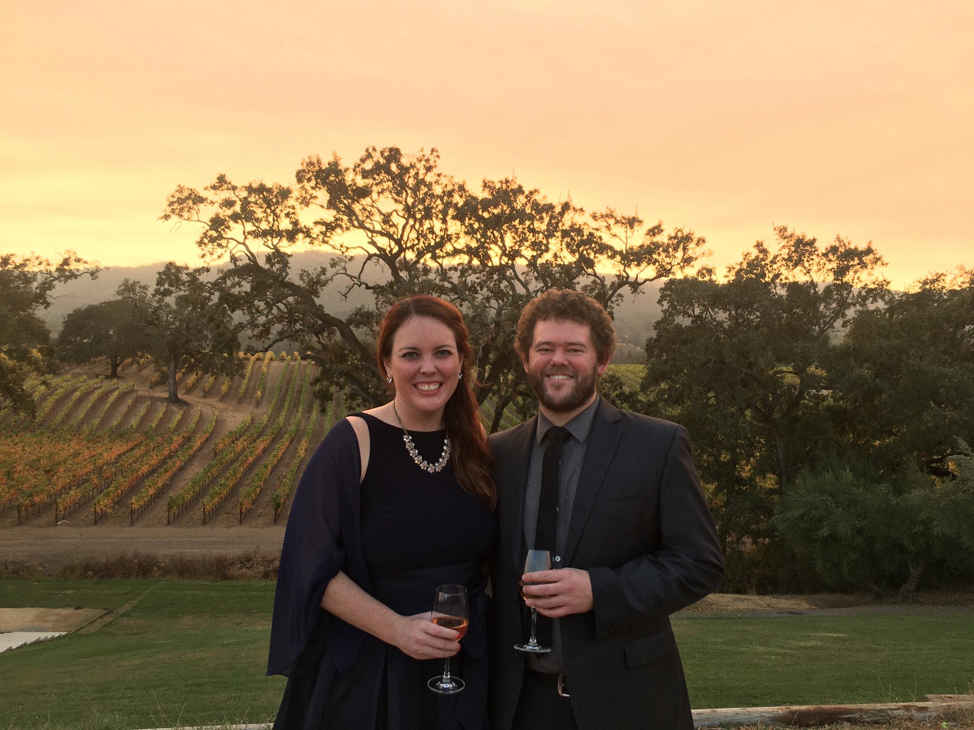 Celebrating the wedding of Stephenie and Nick in Sonoma, CA, in October 2019.