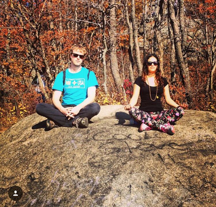 One of our first hiking trips together...wayyyyy before we started dating. Circa 2011! John was in it for the long game....Giancarla was in floral pants.