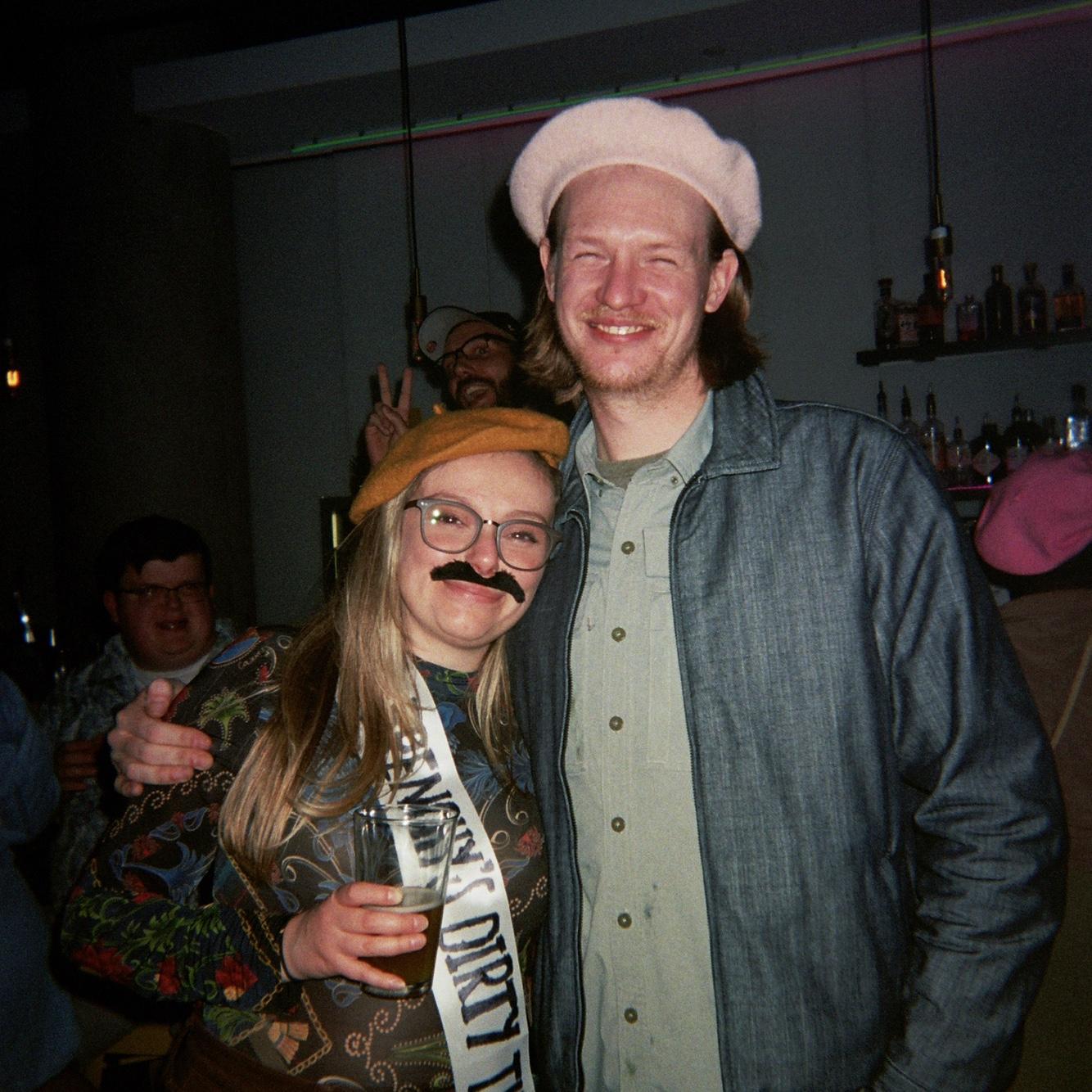 Having the time of our lives at "Frenchy's Dirty Thirty" birthday celebration! Oui oui!