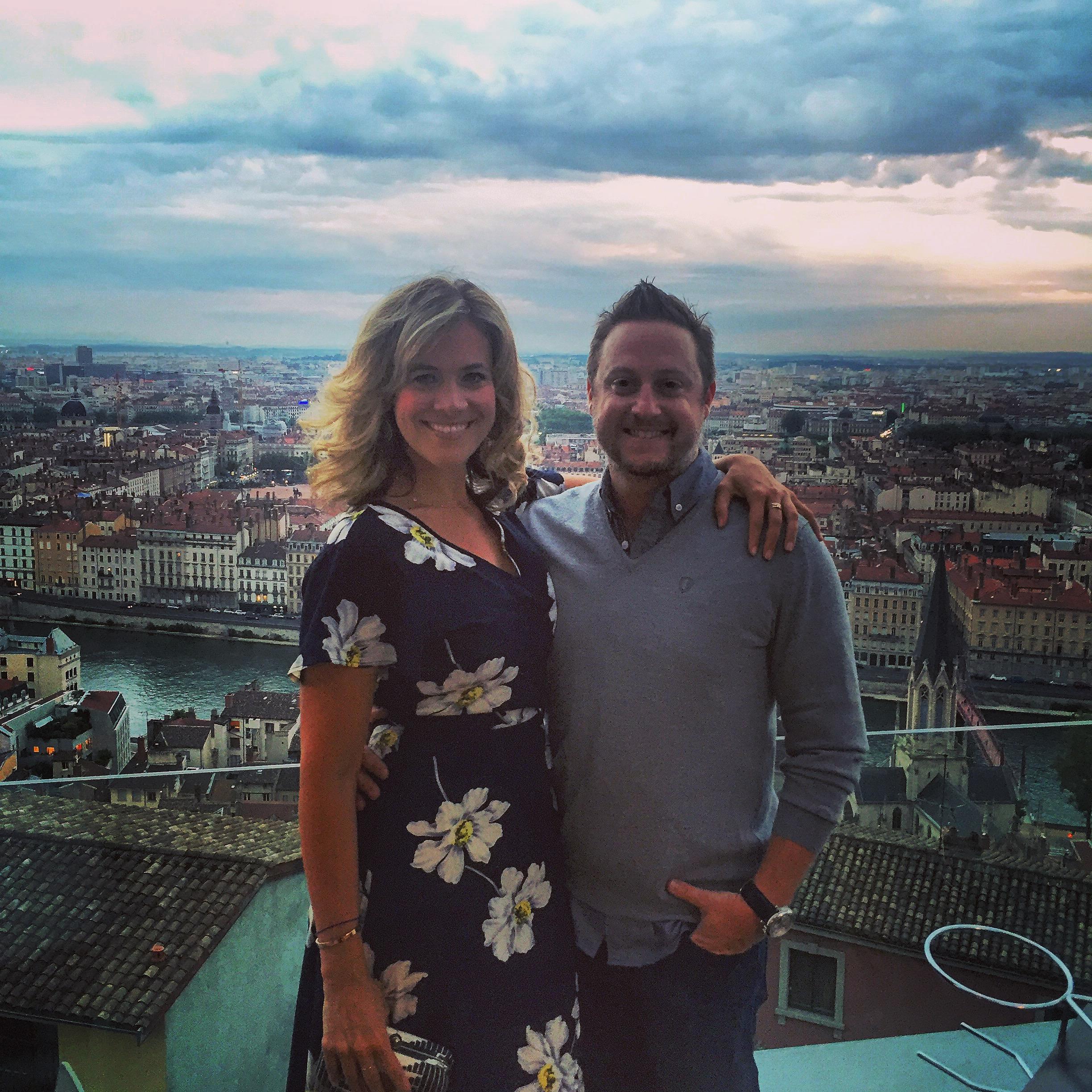 At an amazing restaurant looking out over Lyon, FR