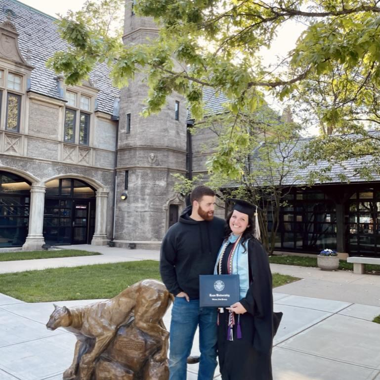 Pete surprised Gab at her Masters Graduation (May 2021)