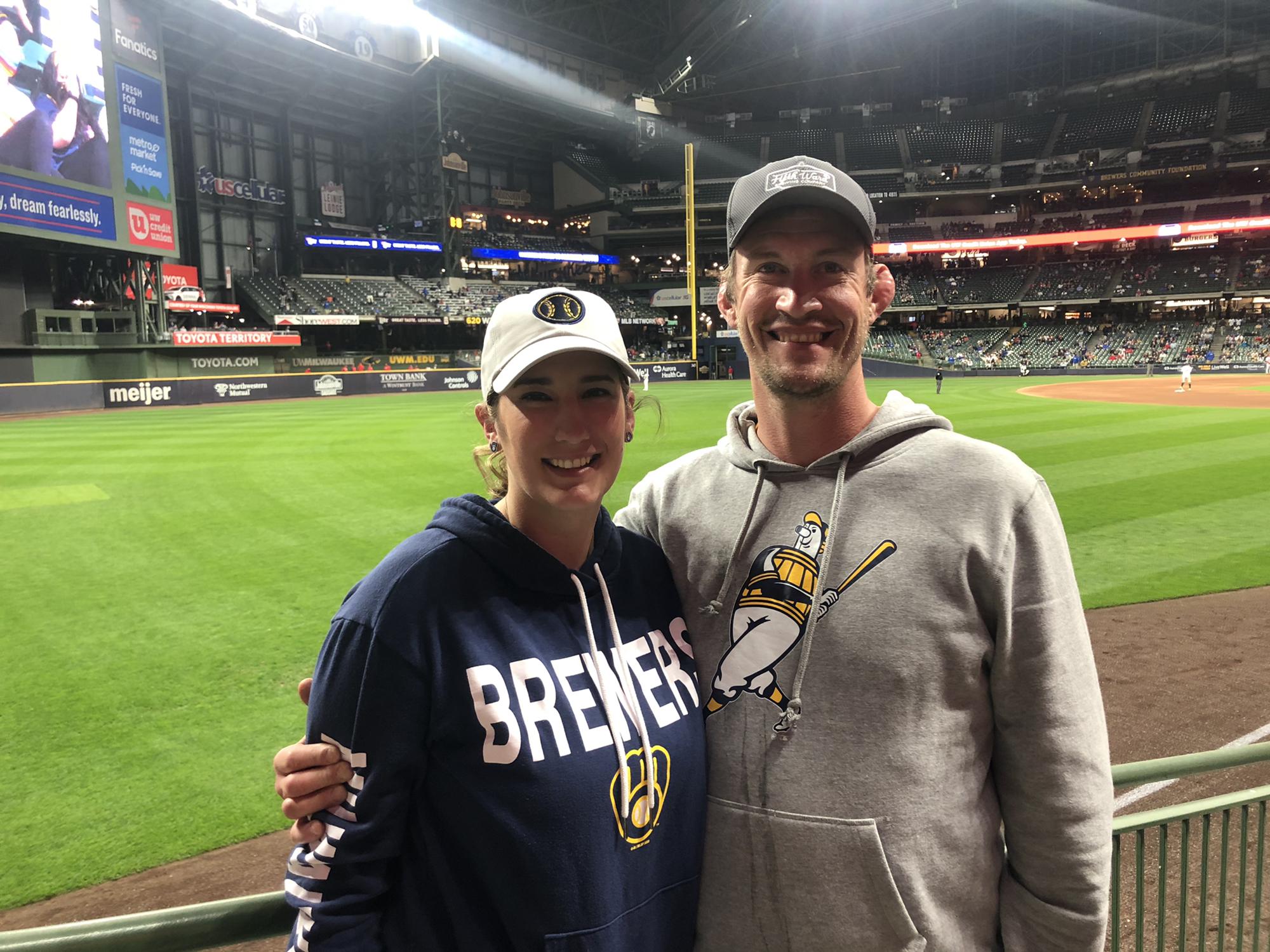 Our first Brewer game together (surprisingly)