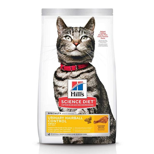 Hill's Science Diet Dry Cat Food, Adult, Urinary & Hairball Control, Chicken Recipe