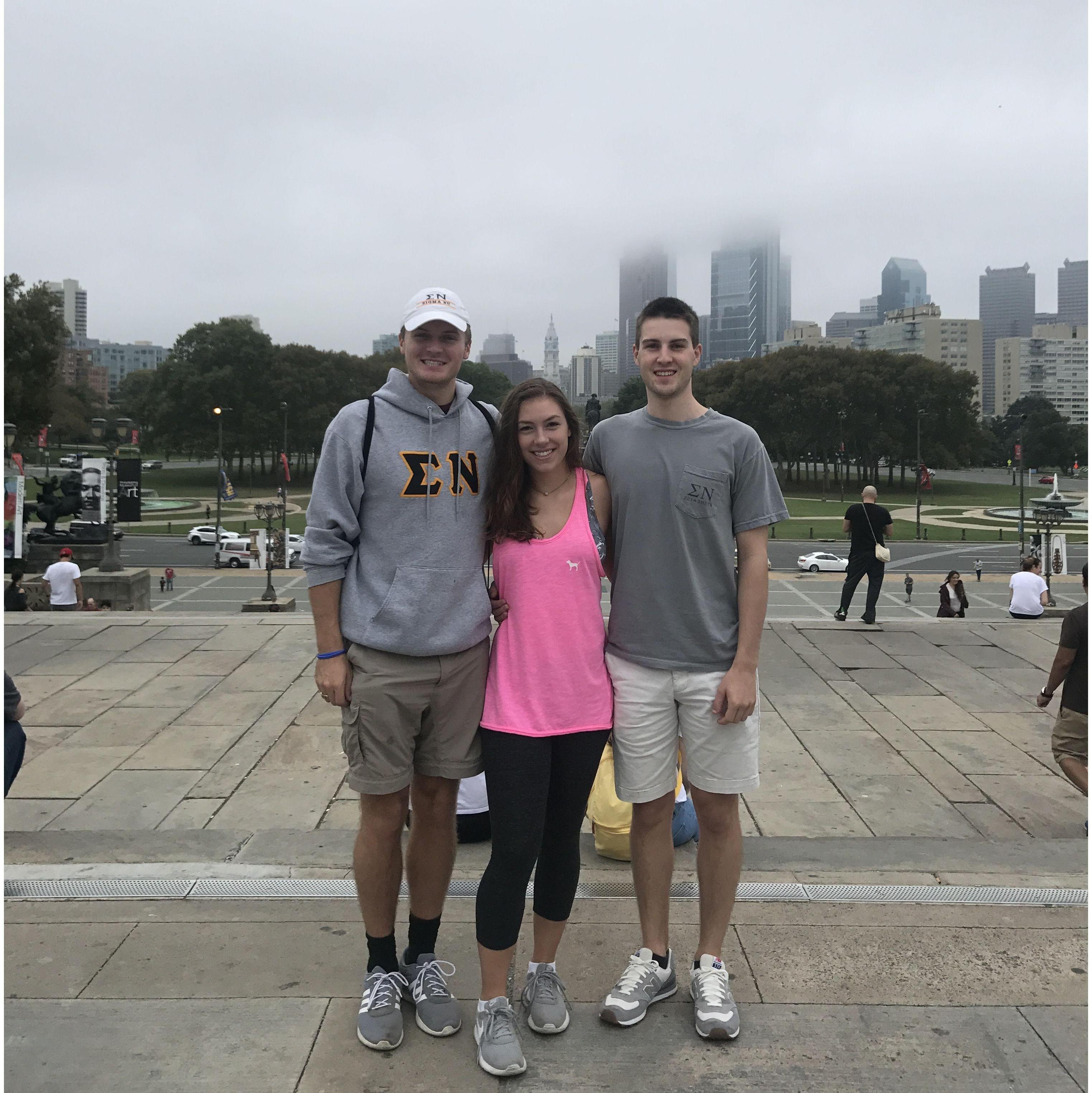 Showing Collin & Brett the Philadelphia Museum of Art, October 2018