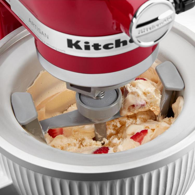 KitchenAid Ice Cream Maker Attachment Stand Mixer, 2 Quart, White