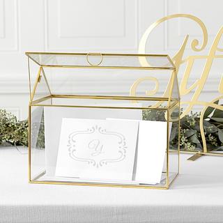Glass Terrarium Reception Gift Card Holder