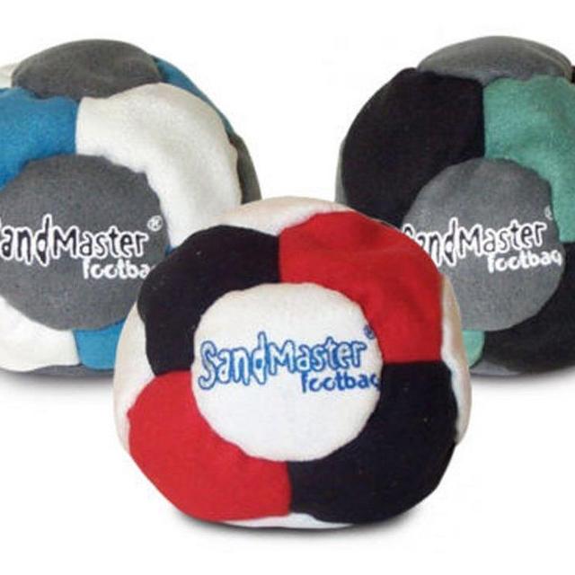 SandMaster World Footbag Hacky Sack Footbag, 3 Pack, Multicolor