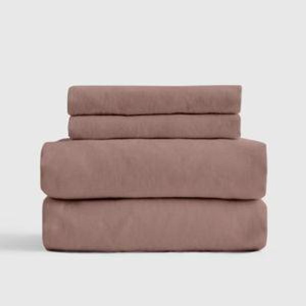 Organic Brushed Cotton Sheet Set - Queen - Fig