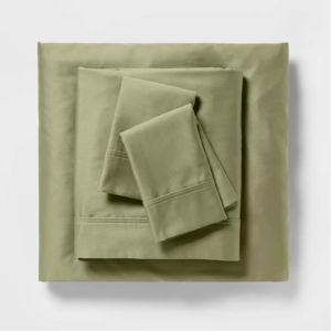 Solid Performance 400 Thread Count Sheet Set - Threshold, Green, Full
