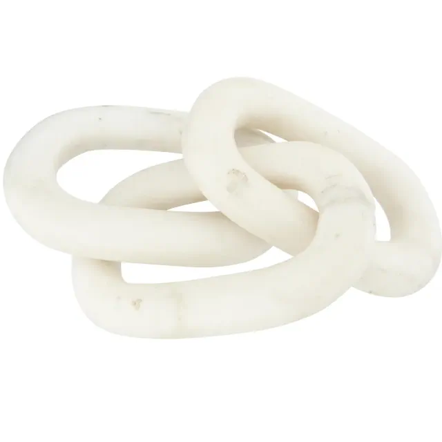 Storied Home Decorative Marble Chain, White