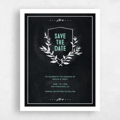 Navy Blue Wedding Save the Date - Humboldt Classic