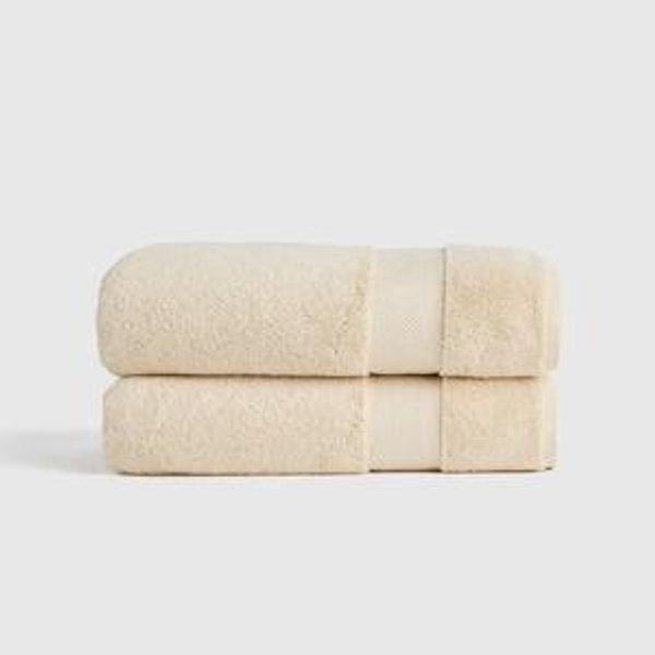 Turkish Ultra Luxe Plush Bath Towel (Set of 2) in Linen