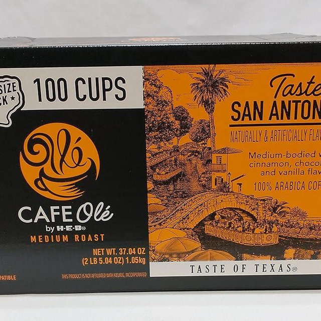 Cafe Ole Taste of San Antonio single serve pods 100 count