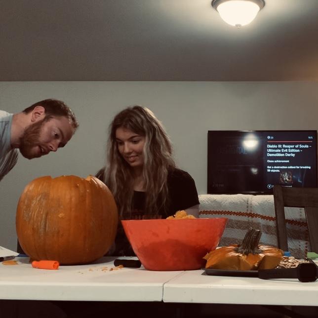 First year of us carving pumpkins together❤️ - October 2024