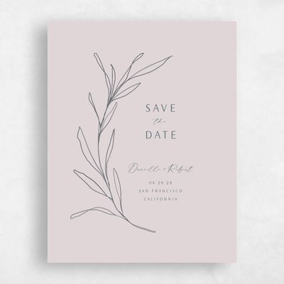 Lavender Mist, Purple Wedding Save the Date - Avila Classic