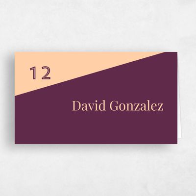 Plum, Purple Wedding Place Card - Incanta