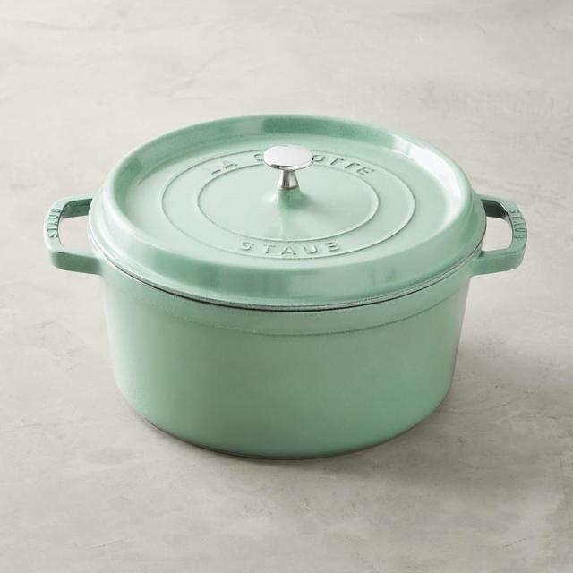Staub Enameled Cast Iron Round Dutch Oven, 7-Qt., Sage