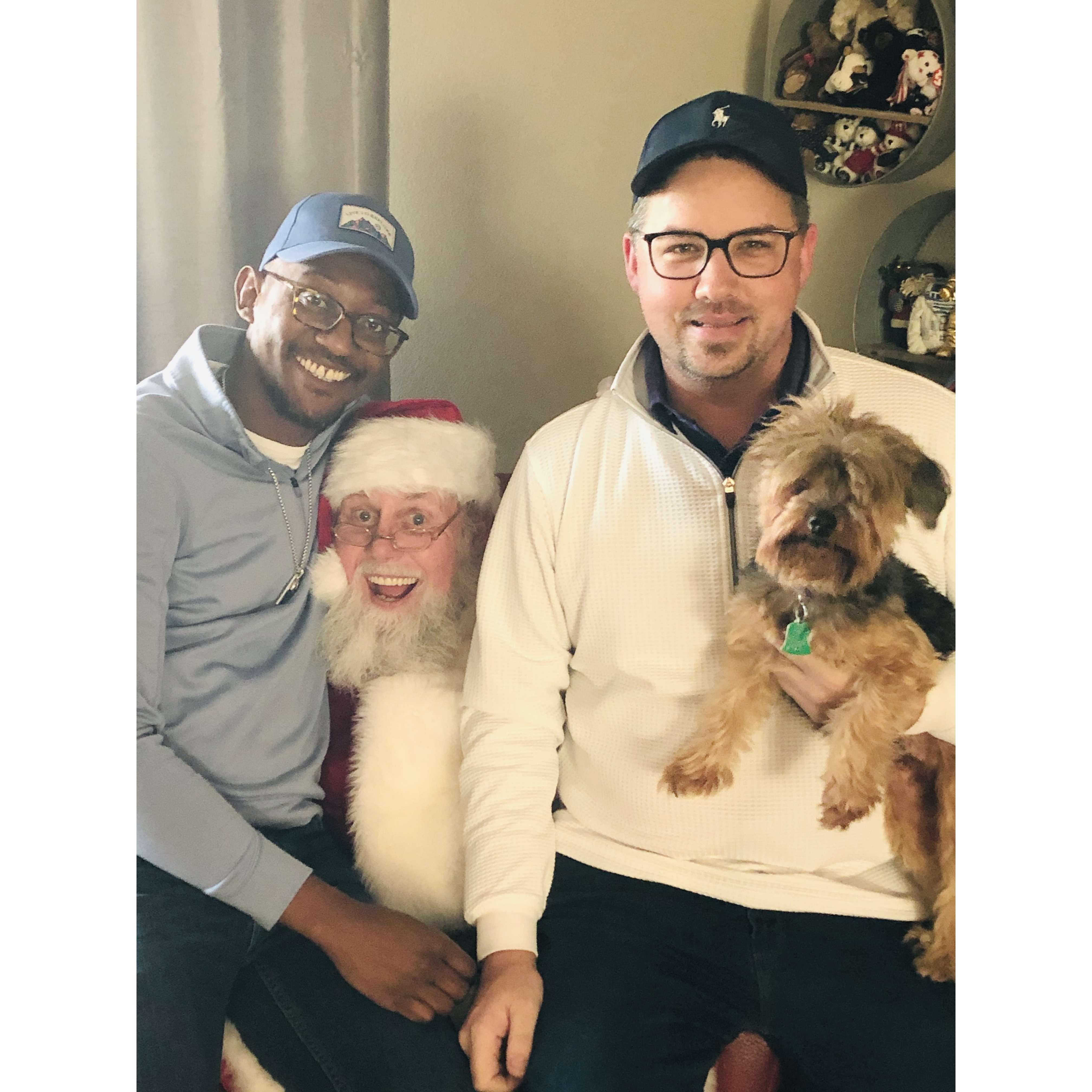 Our first Christmas with Clay and Santa