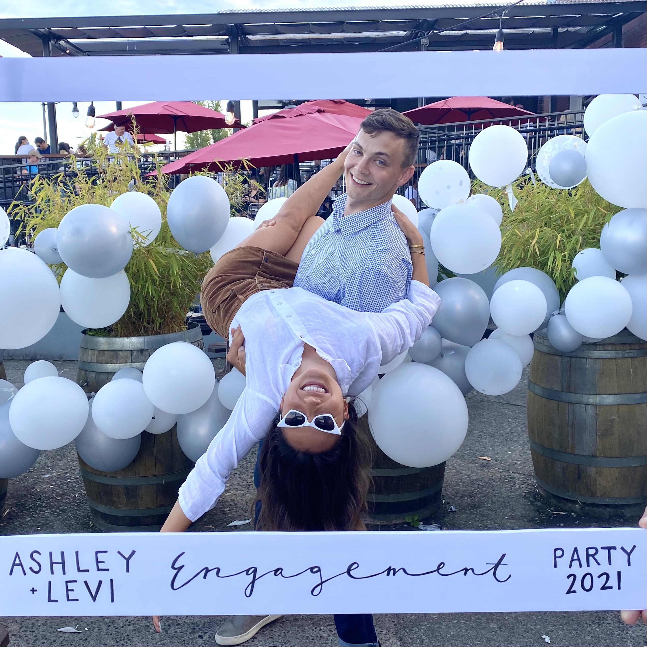 Our signature pose at the engagement party