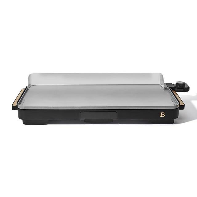 Beautiful XL Electric Griddle 12" x 22" – Non-Stick Surface, Sleek Black Sesame Finish by Drew Barrymore (Black Sesame)
