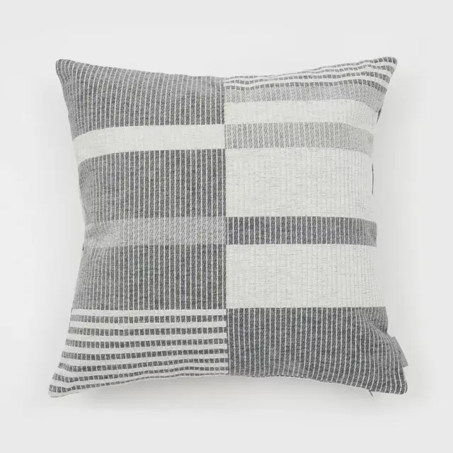 EverGrace® Olov Asymmetrical Stripe Square Throw Pillow in Charcoal Grey